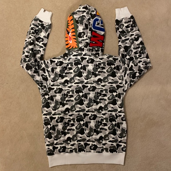Bape A Bathing Ape Ink ABC Shark Hoodie - Picture 2 of 8